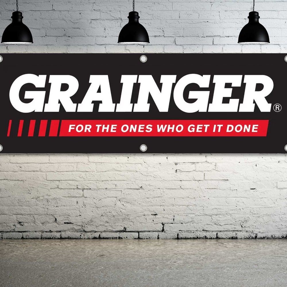 GRAINGER Logo Vinyl Banner 1.5x5ft Sign Machinery Safety Supply Tools Shop Store